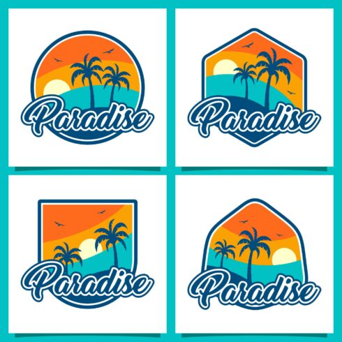 Set Paradise badge logo design collection - $4 cover image.