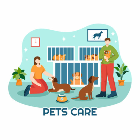 12 Pets Care Illustration cover image.