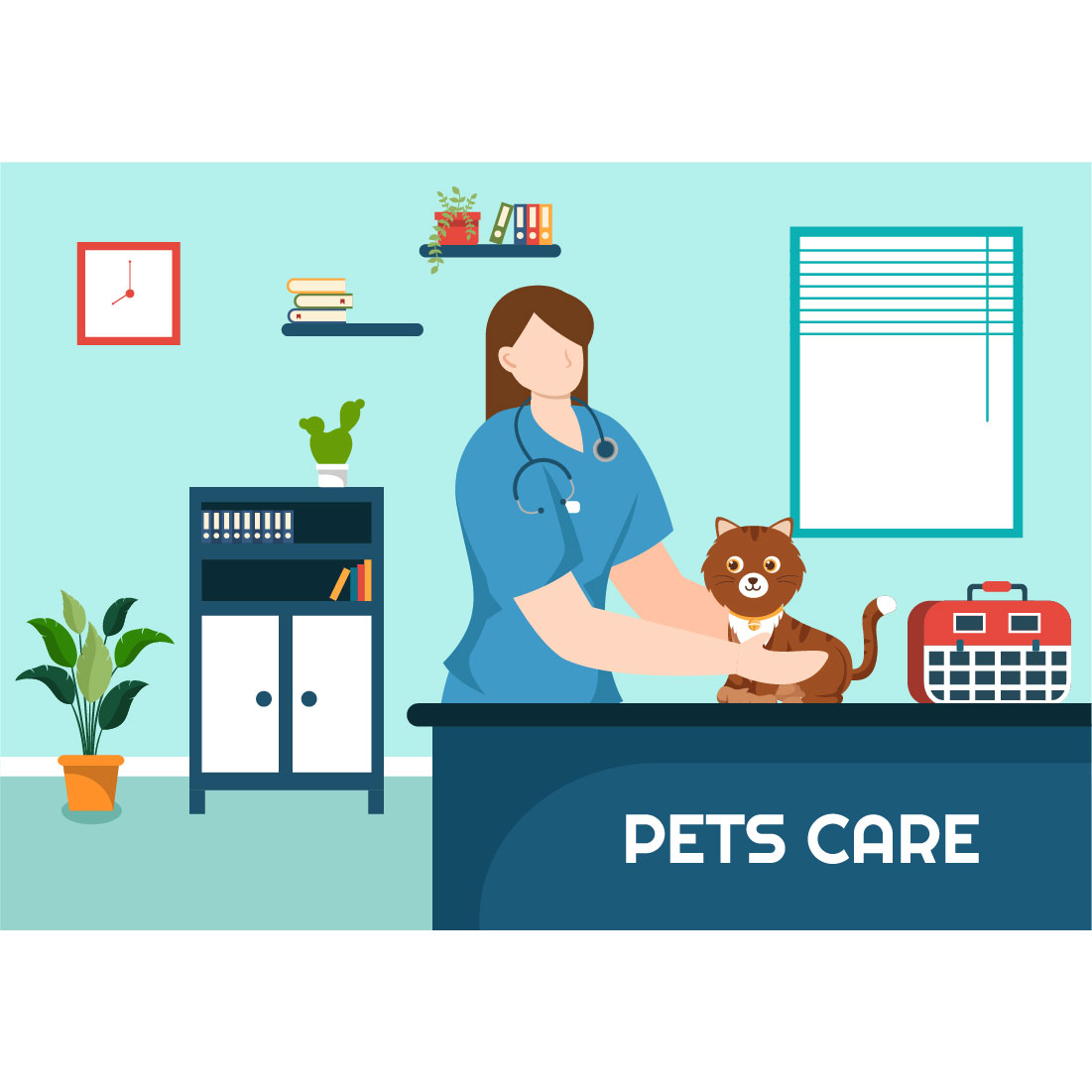 12 Pets Care Illustration preview image.