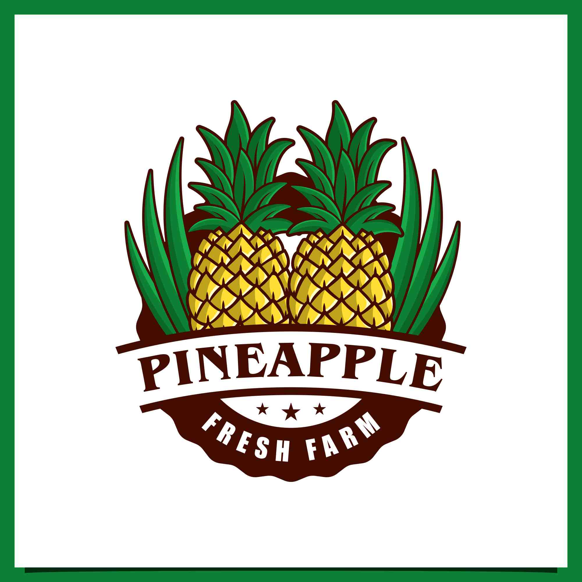 pineapple badge logo design collection 7 208