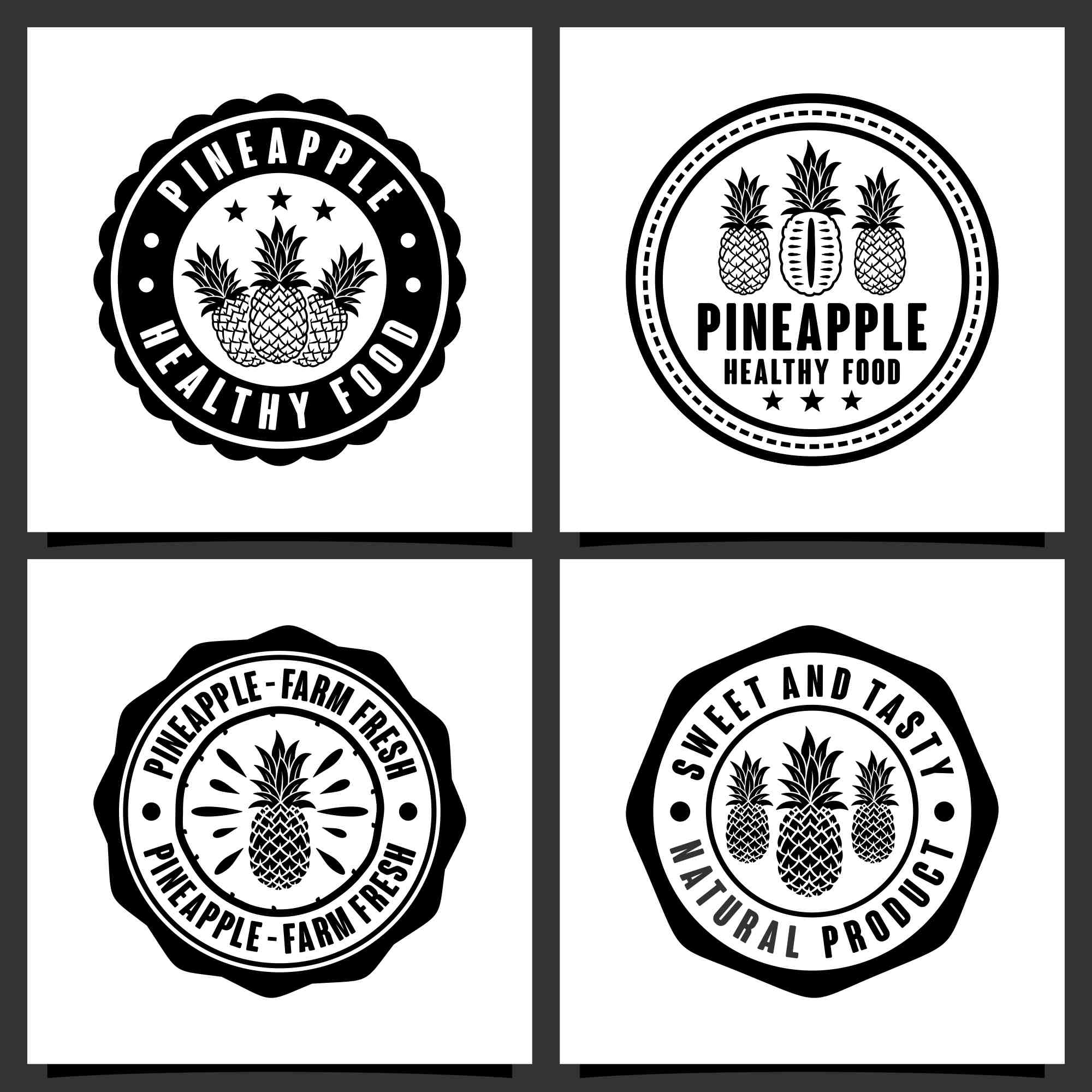 pineapple vector logo design collection 4 996
