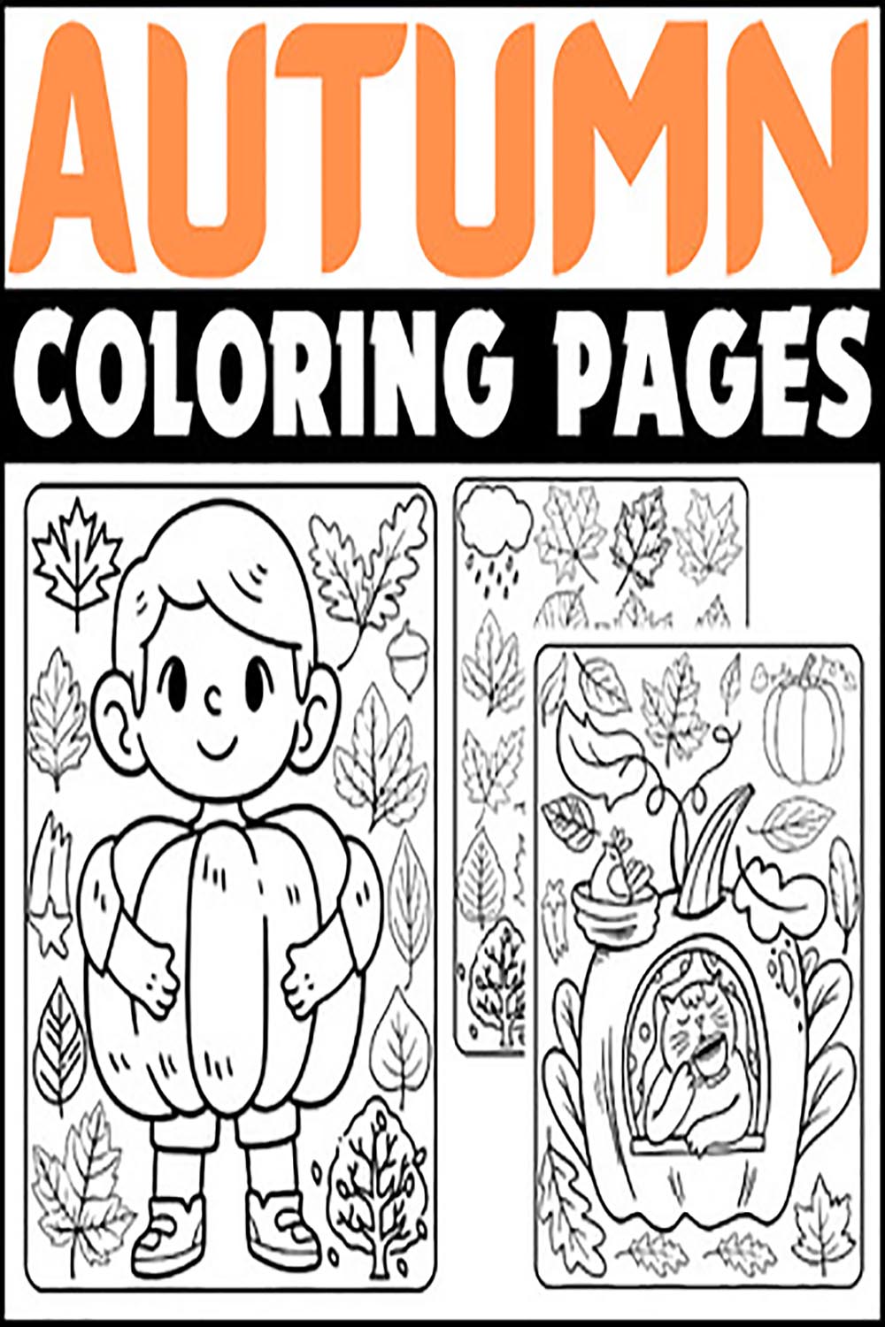 Fall Coloring Pages | Autumn Coloring Pages pinterest preview image.