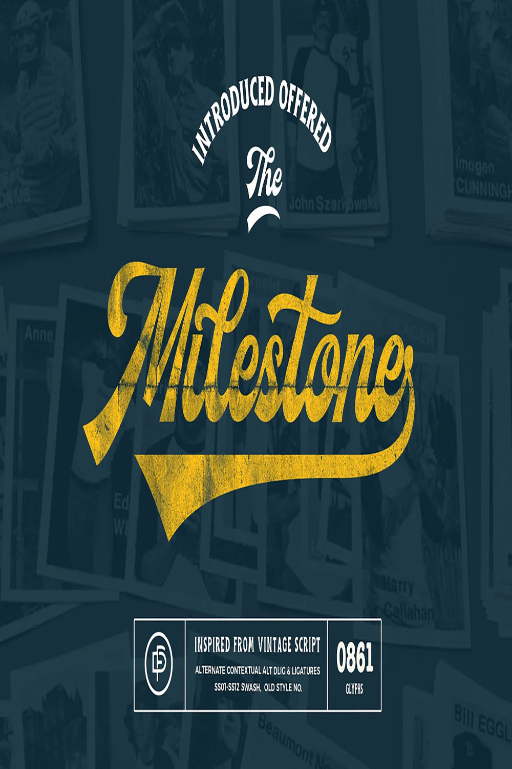 Milestone Vintage Script pinterest preview image.