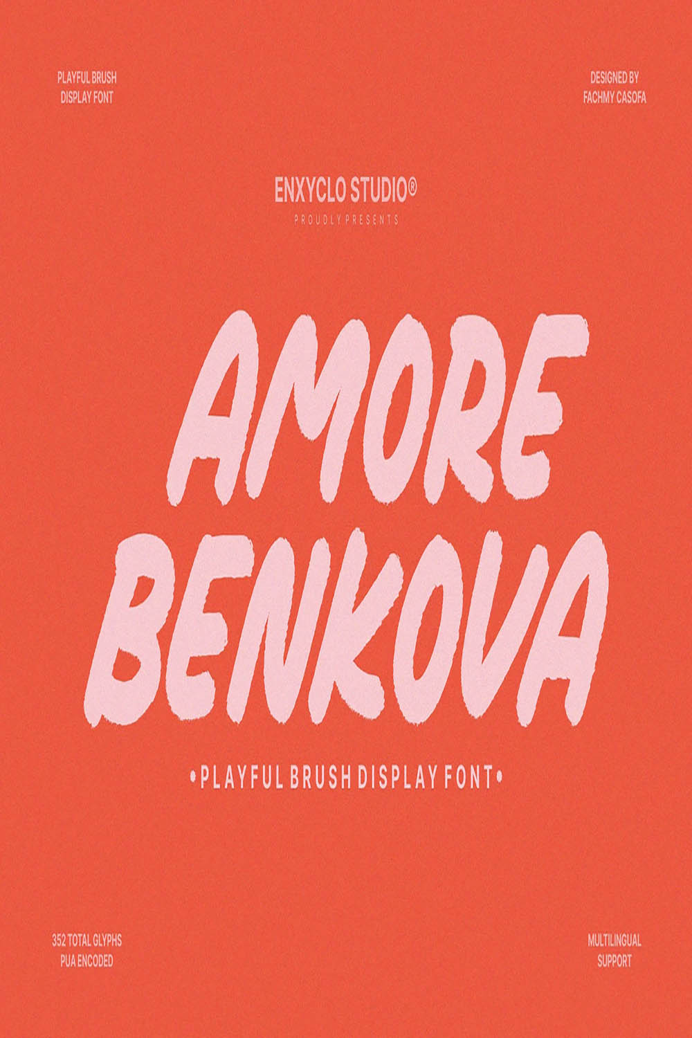 NCL AMORE BENKOVA - PLAYFUL BRUSH DISPLAY FONT pinterest preview image.