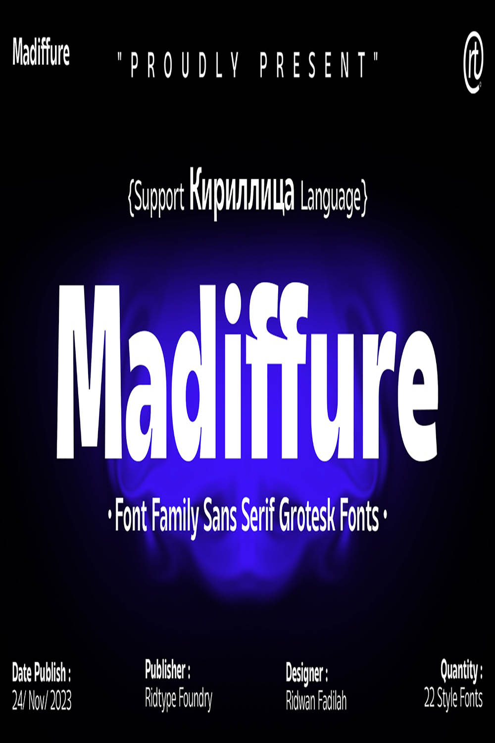 Madiffure Font Family pinterest preview image.