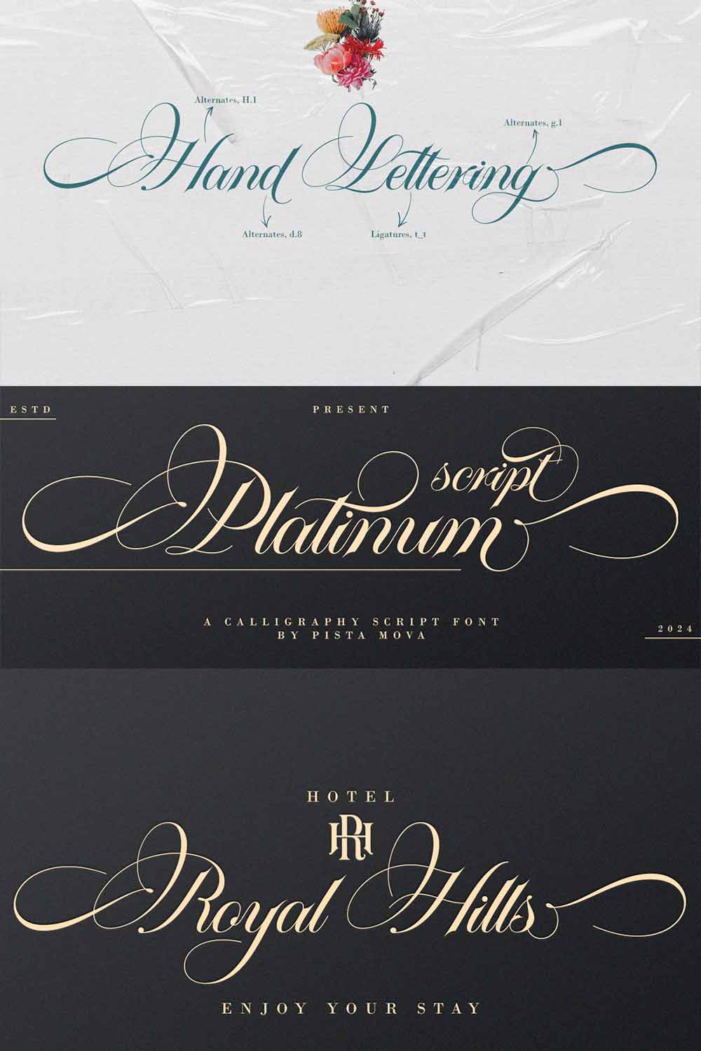 Platinum script pinterest preview image.