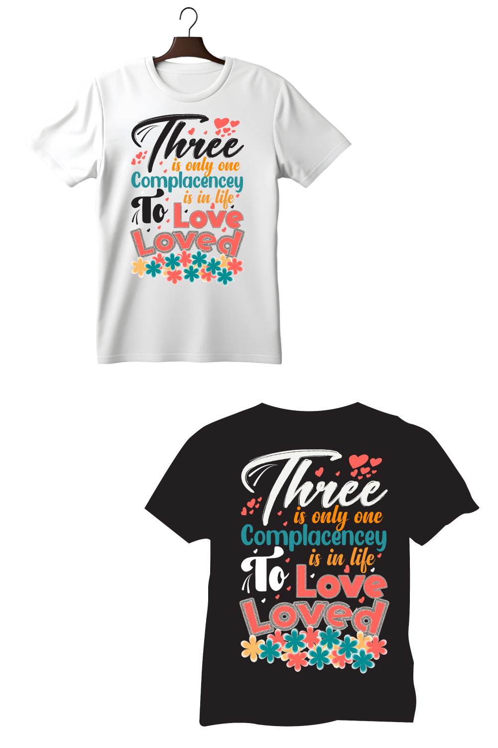 Typography T-shirt Design pinterest preview image.