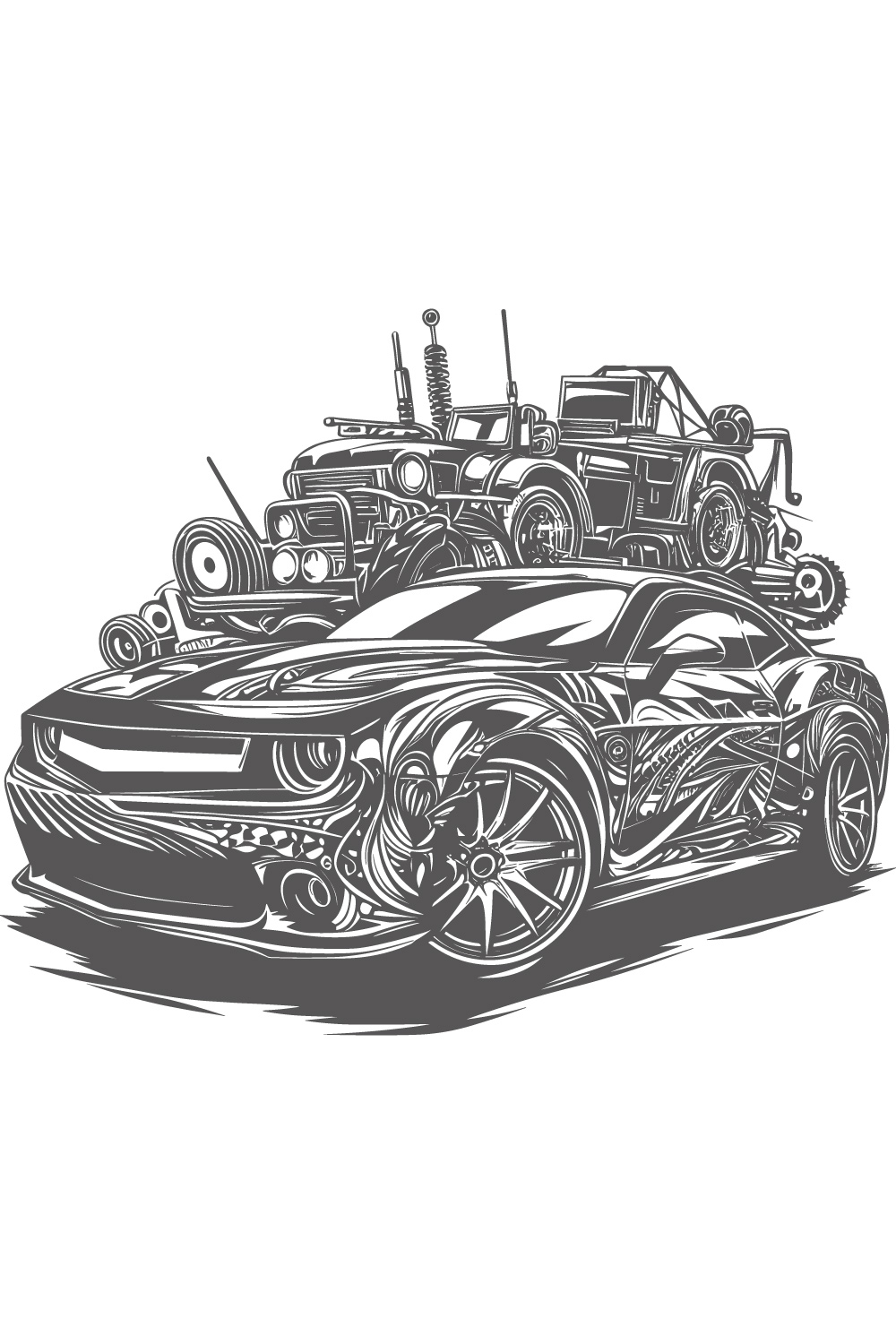 Classic vintage car vector design inspiration pinterest preview image.