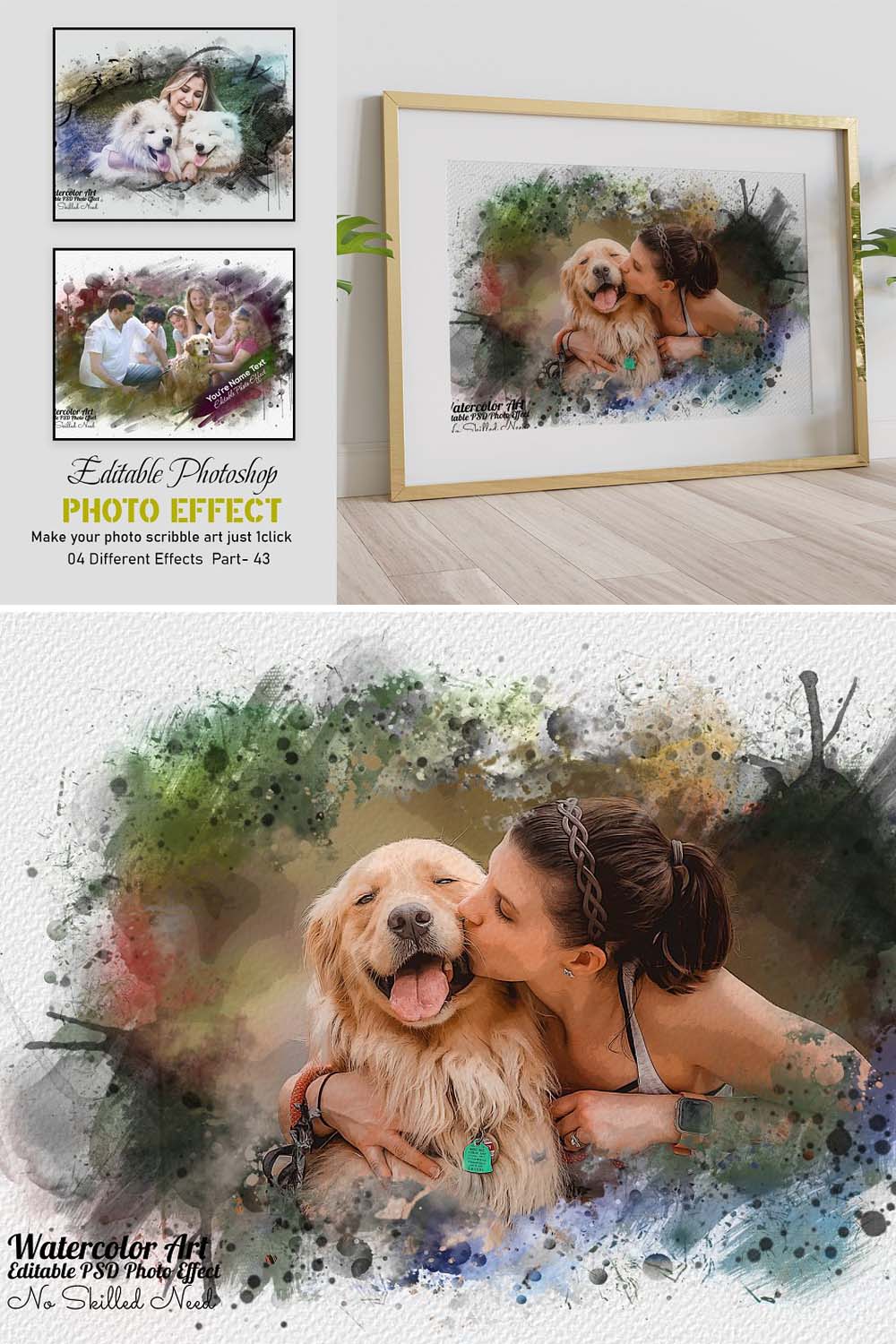 Colorful Photo Photoshop Effect pinterest preview image.