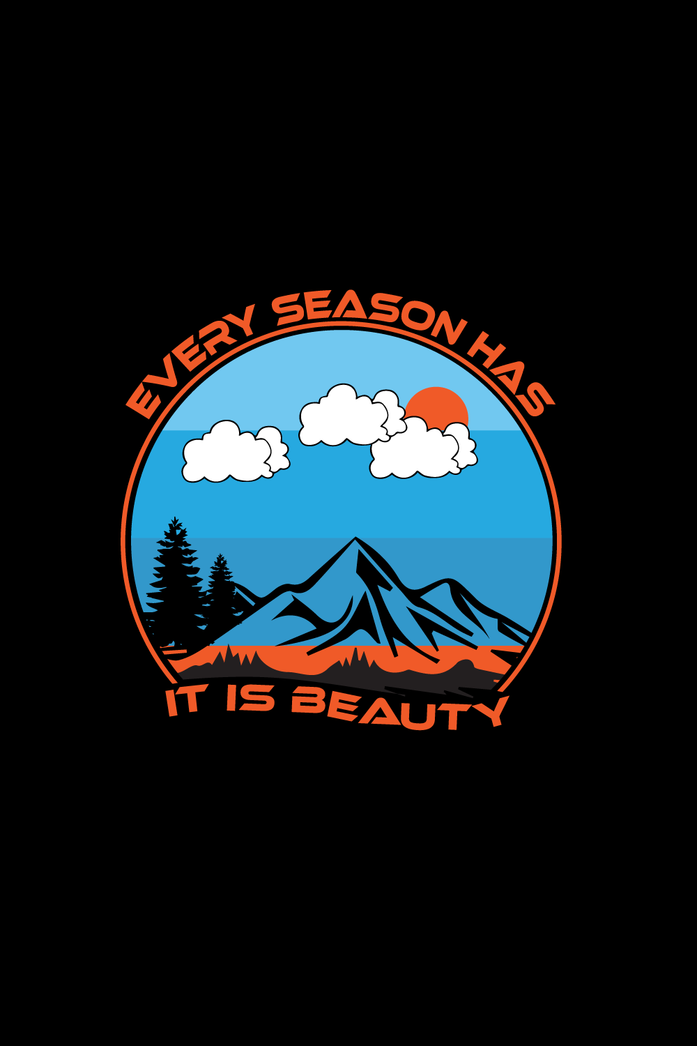 Season is beauty t-shirt design for everyone pinterest preview image.