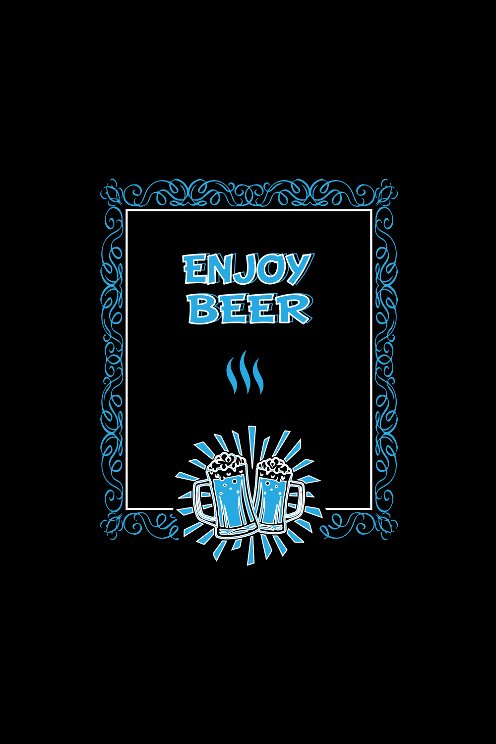 Unique beer typography t-shirt design pinterest preview image.