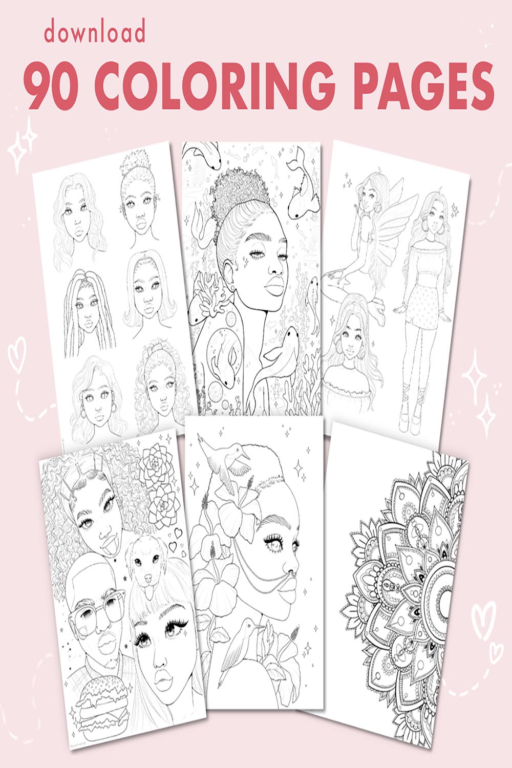 Coloring Book pinterest preview image.