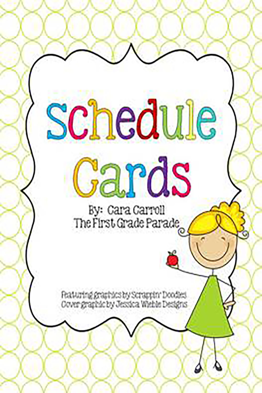 Schedule Cards {The First Grade Parade} pinterest preview image.