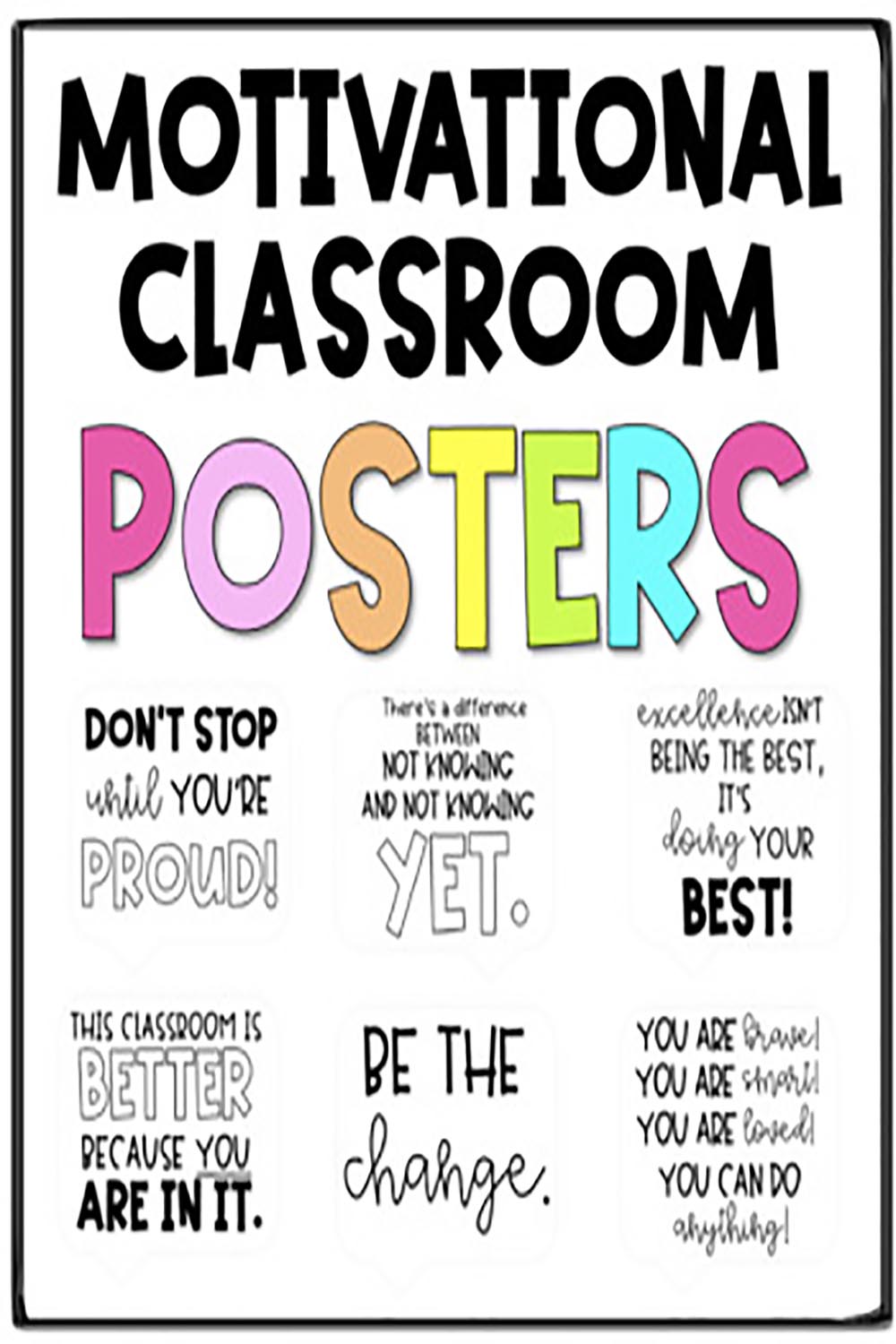 MOTIVATIONAL CLASSROOM POSTERS 20 pinterest preview image.