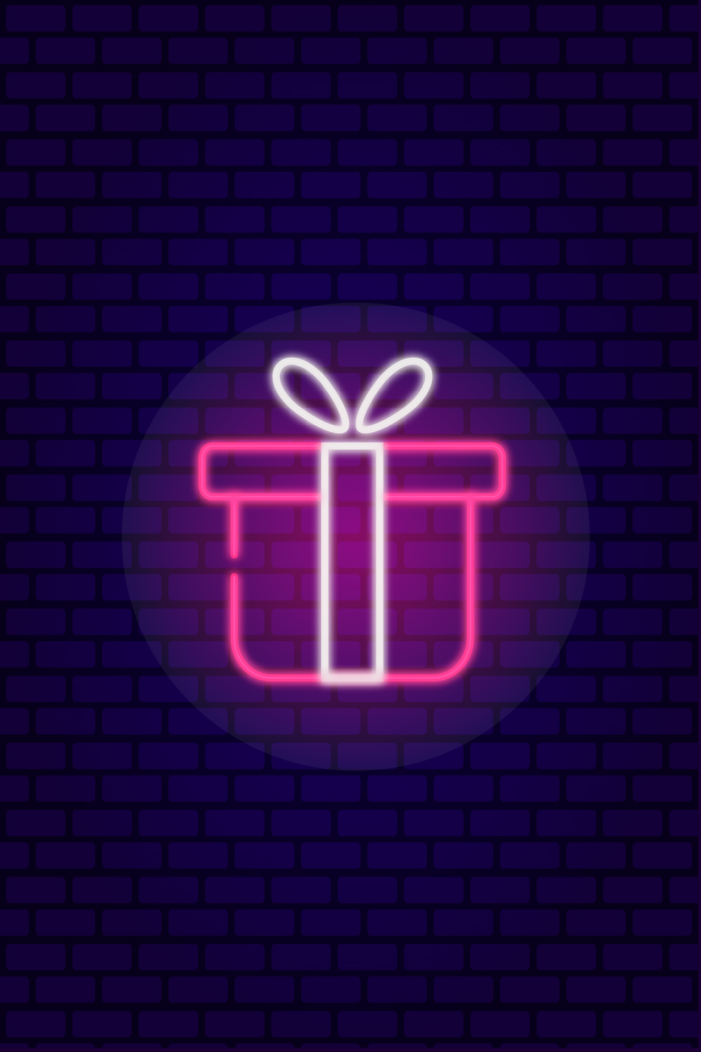 Neon Christmas Gift pinterest preview image.