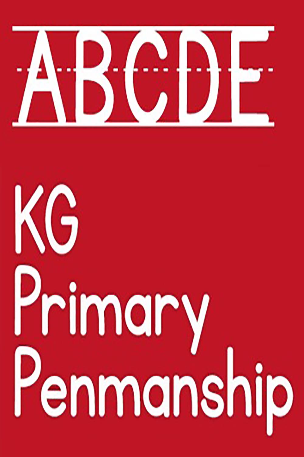 KG Primary Penmanship Lined Font pinterest preview image.