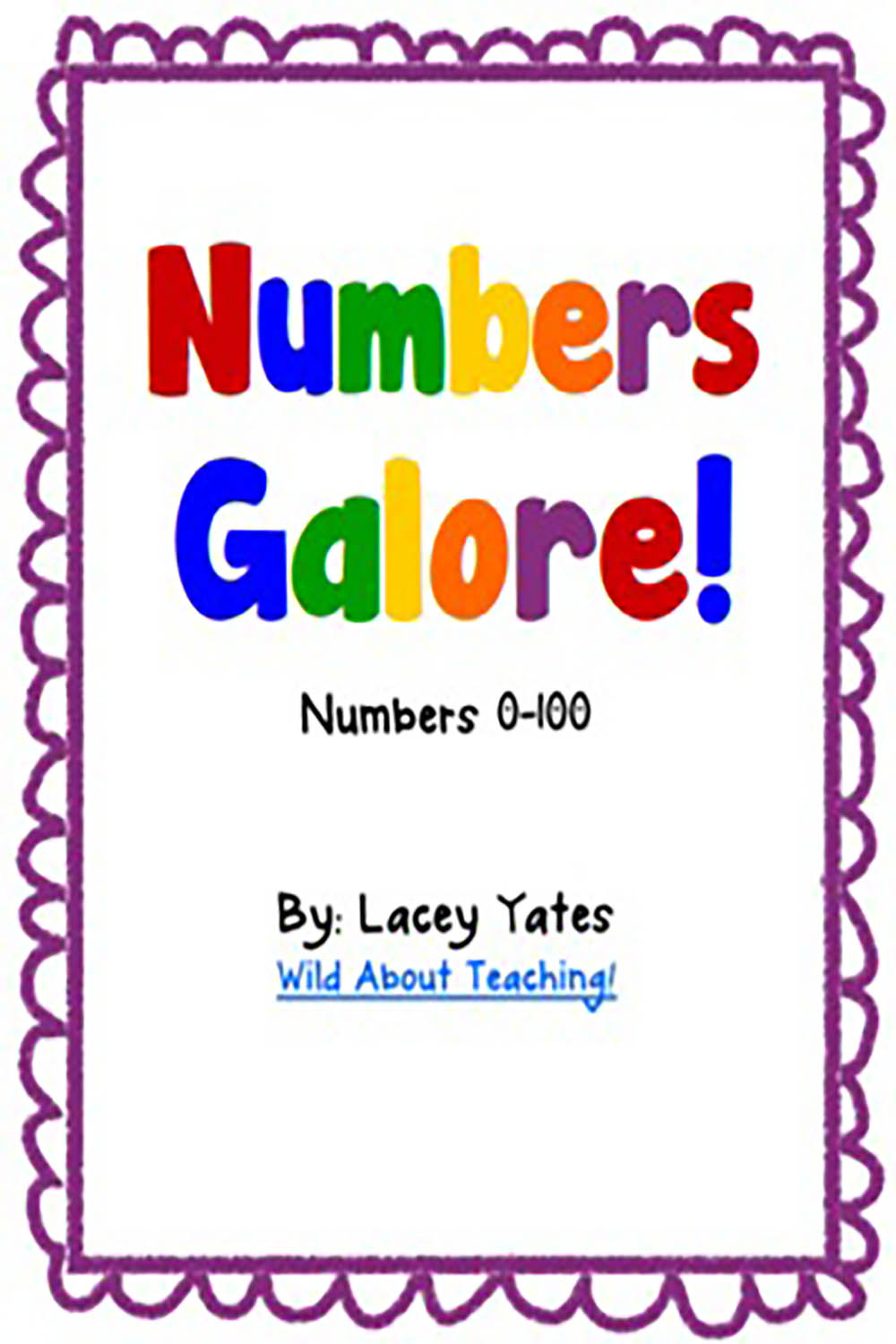 Numbers Galore 0-100 pinterest preview image.