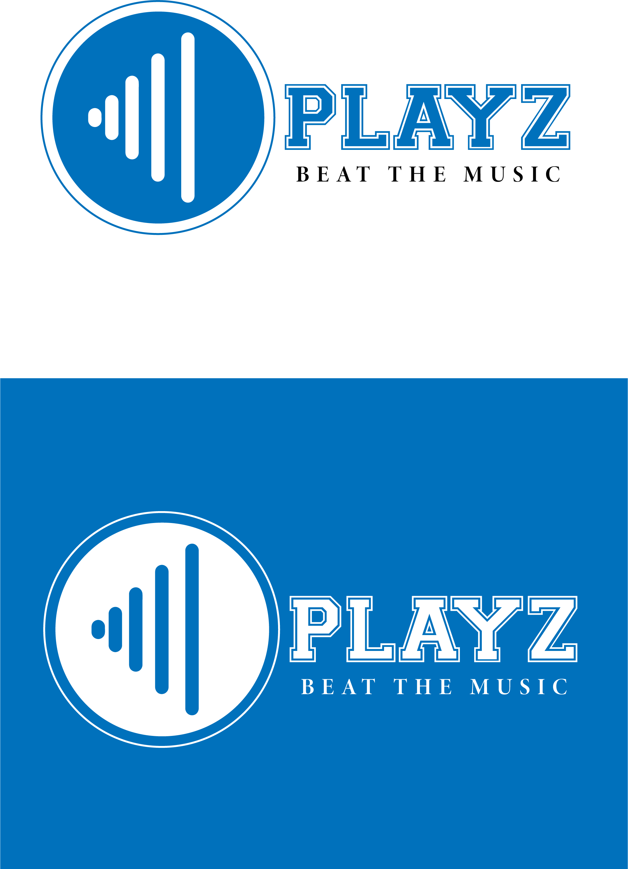music play app logo design pinterest preview image.