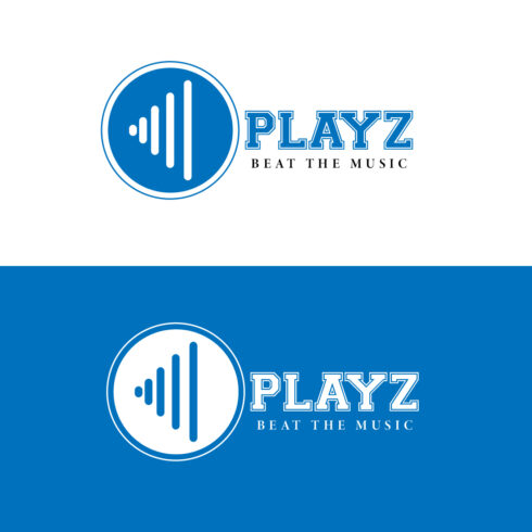 music play app logo design cover image.