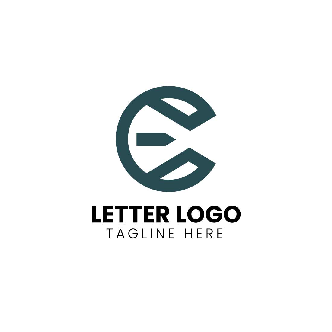 Corporate Letter CE logo design preview image.
