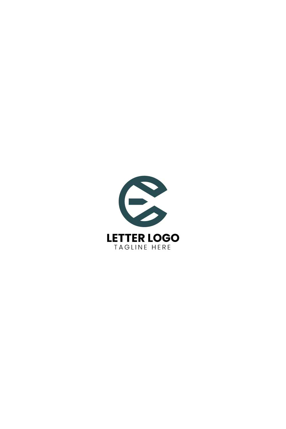 Corporate Letter CE logo design pinterest preview image.