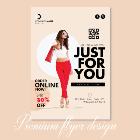Fashion Flyer Design Template cover image.