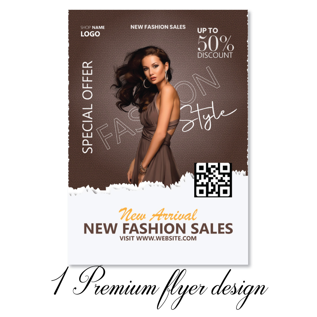 Fashion Flyer Design Template preview image.