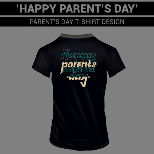 Vector 'Happy parents day' Parents day T Shirt design cover image.
