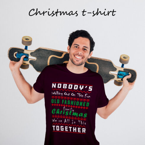 Christmas t-shirt design cover image.