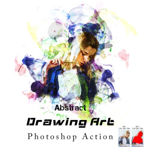Abstract Drawing Art Photoshop Action cover image.