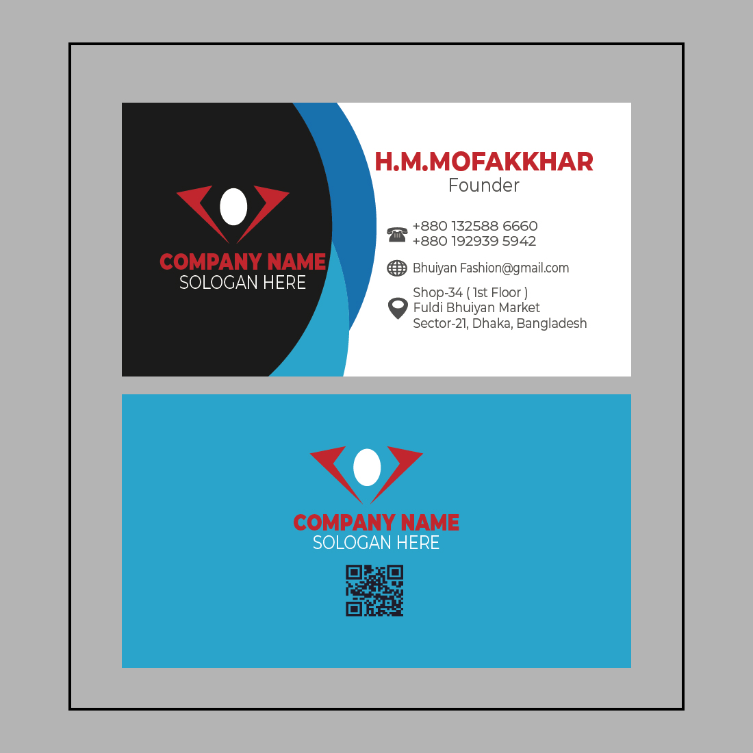 A clean & Modern Business Card cover image.