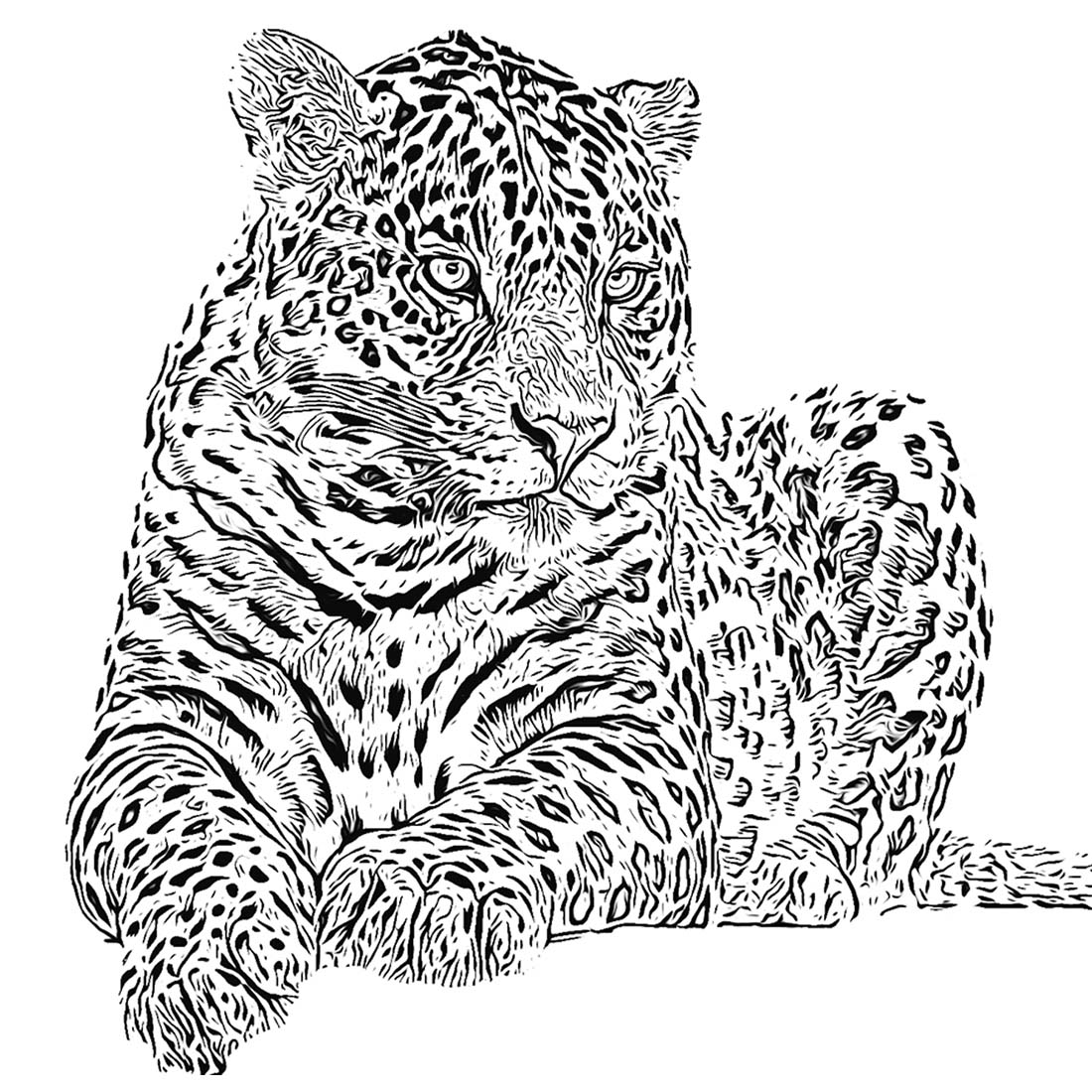 Animal Vector Oil Photoshop Action preview image.