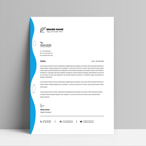 Minimalist letterHead Design cover image.