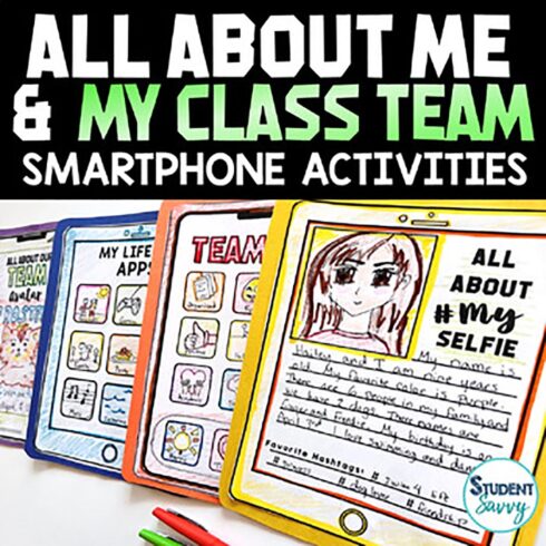 All About Me Worksheet Back to School Activities cover image.