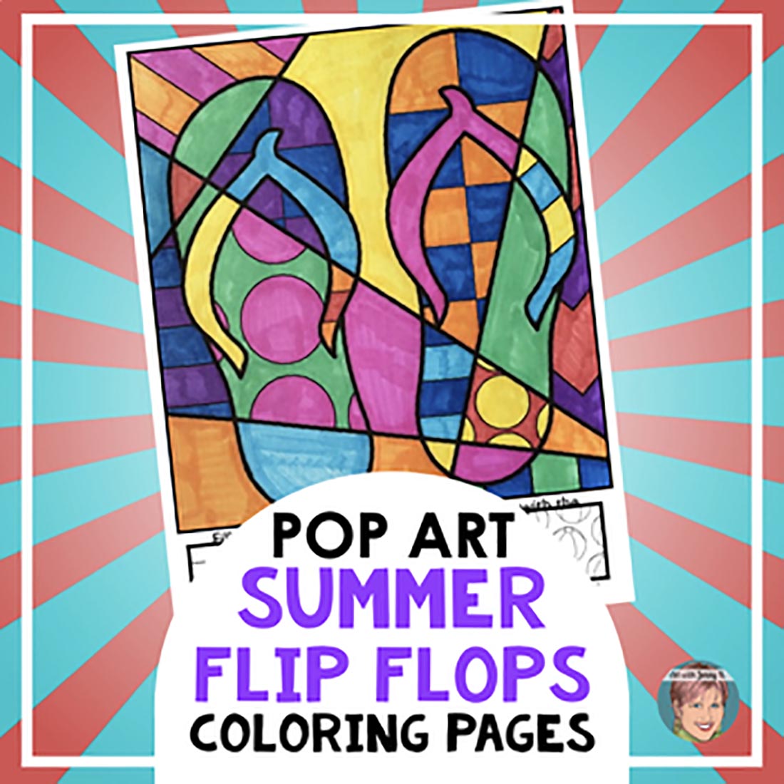 Flip Flop Coloring Pages | Great Start of the Year or Summer Activity! cover image.