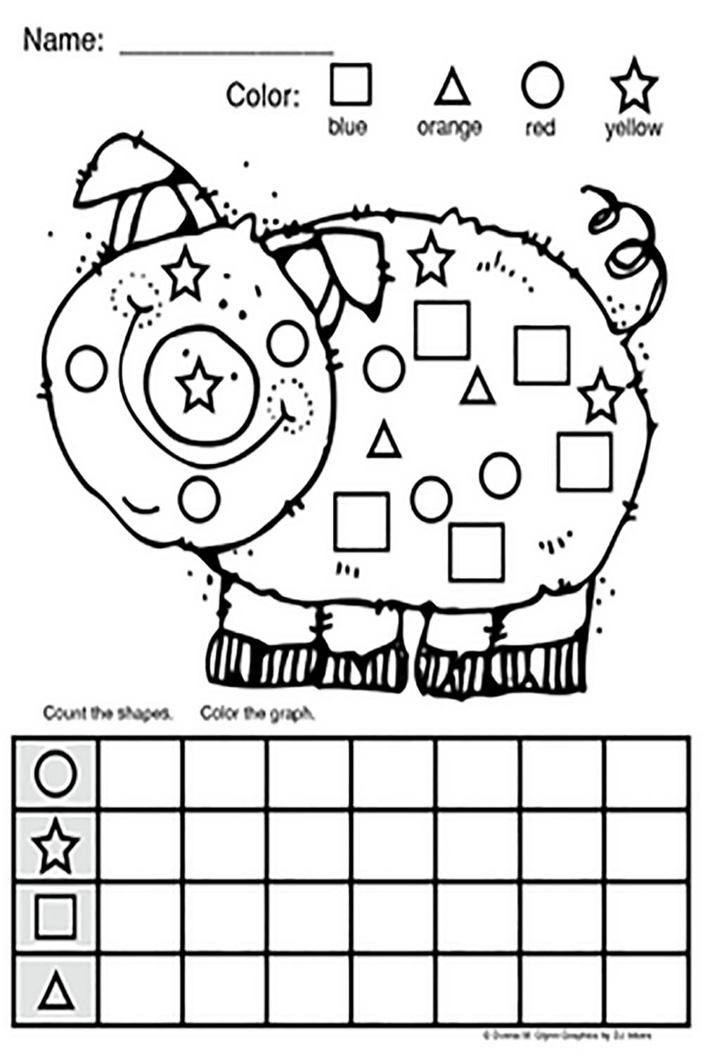 Piggy Shape Graph! pinterest preview image.