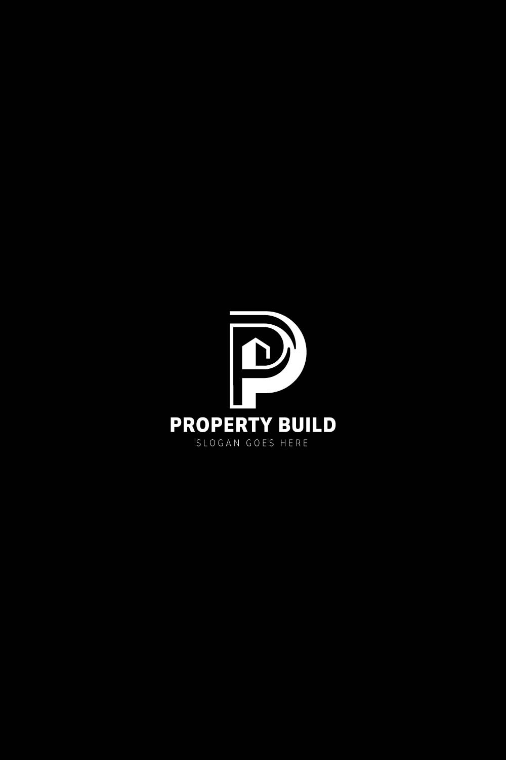 Building With Letter P Logo Design pinterest preview image.