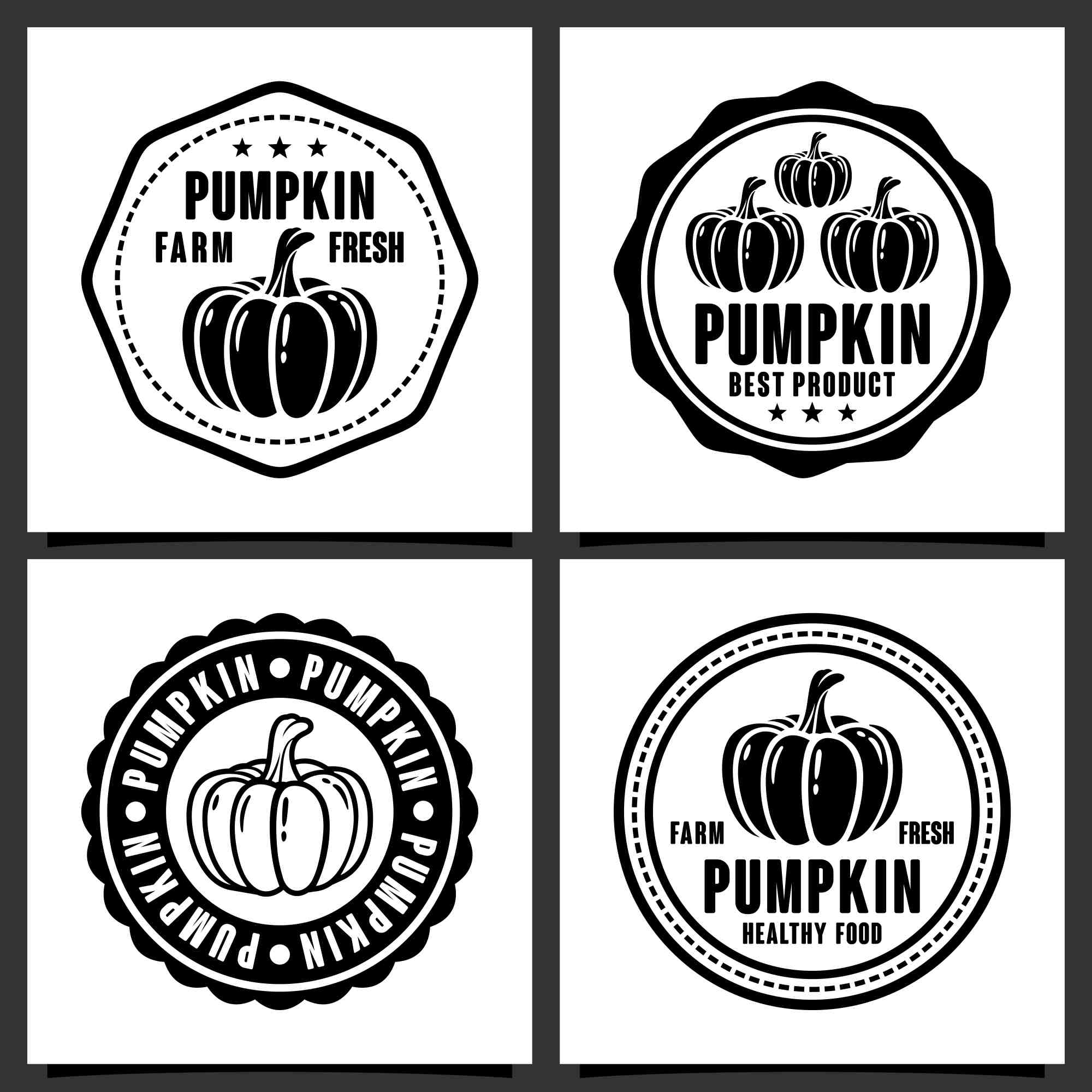 pumpkin vector stamps logo design 3 142