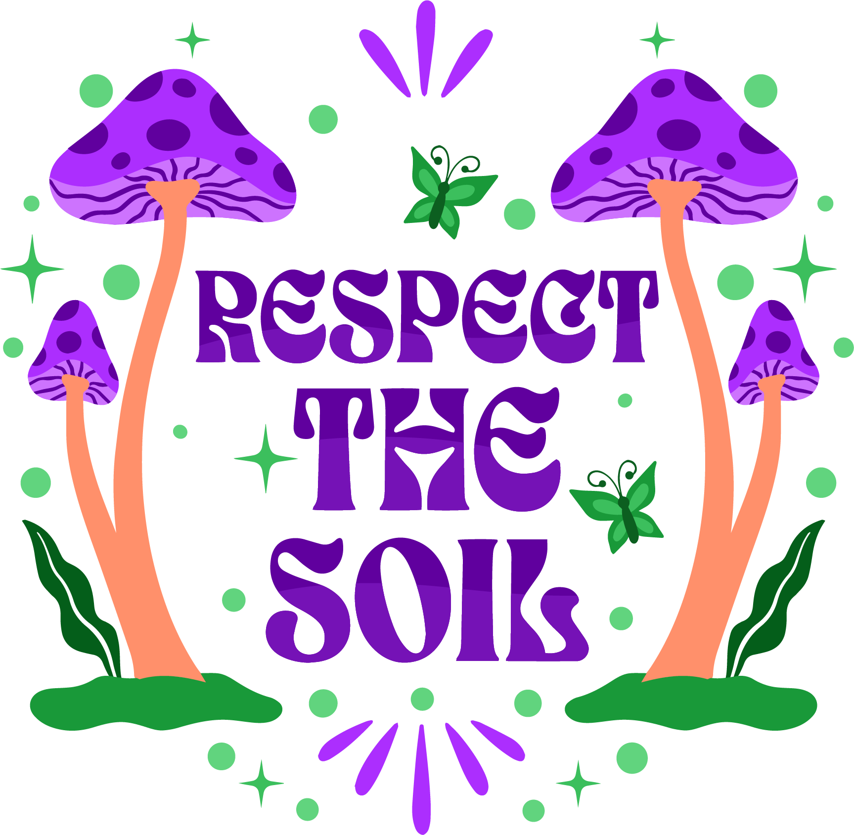 respect the soil tshirt design 857