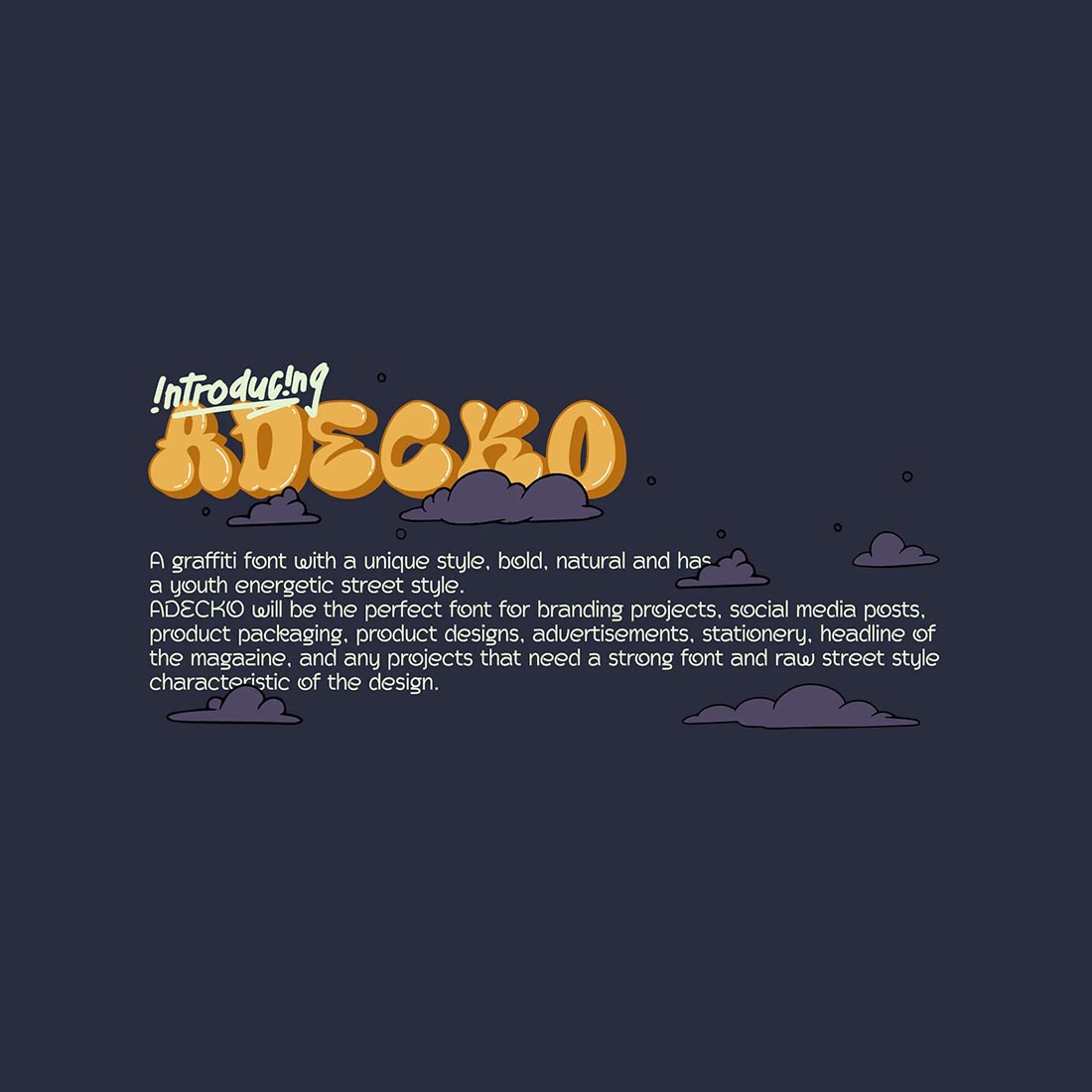 Adecko - Display Font preview image.