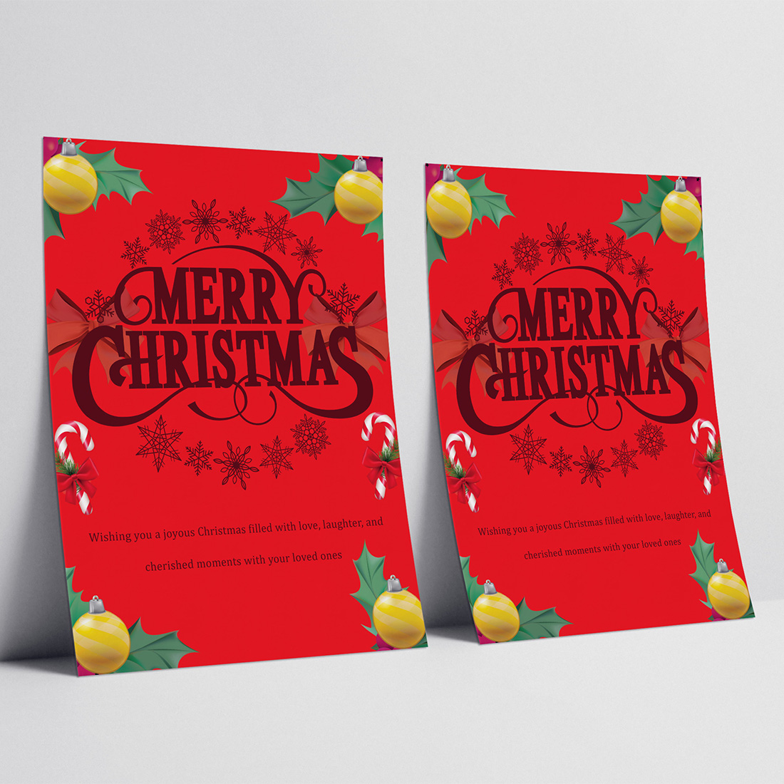Christmas Card Template preview image.
