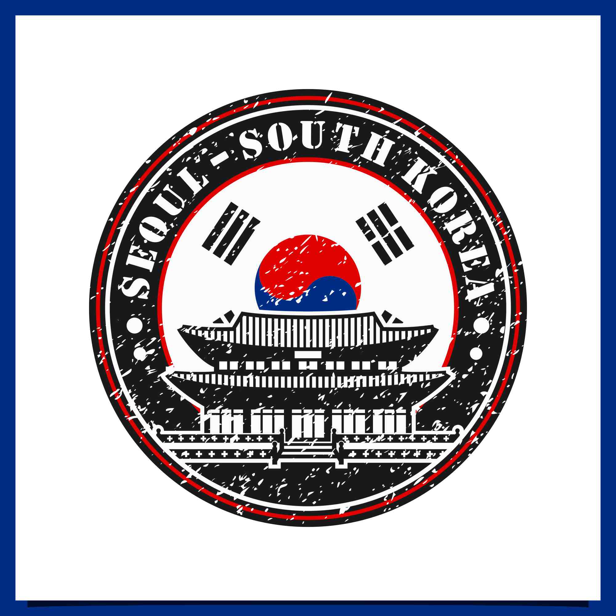 Seoul south korea vector logo design collection - $4 preview image.