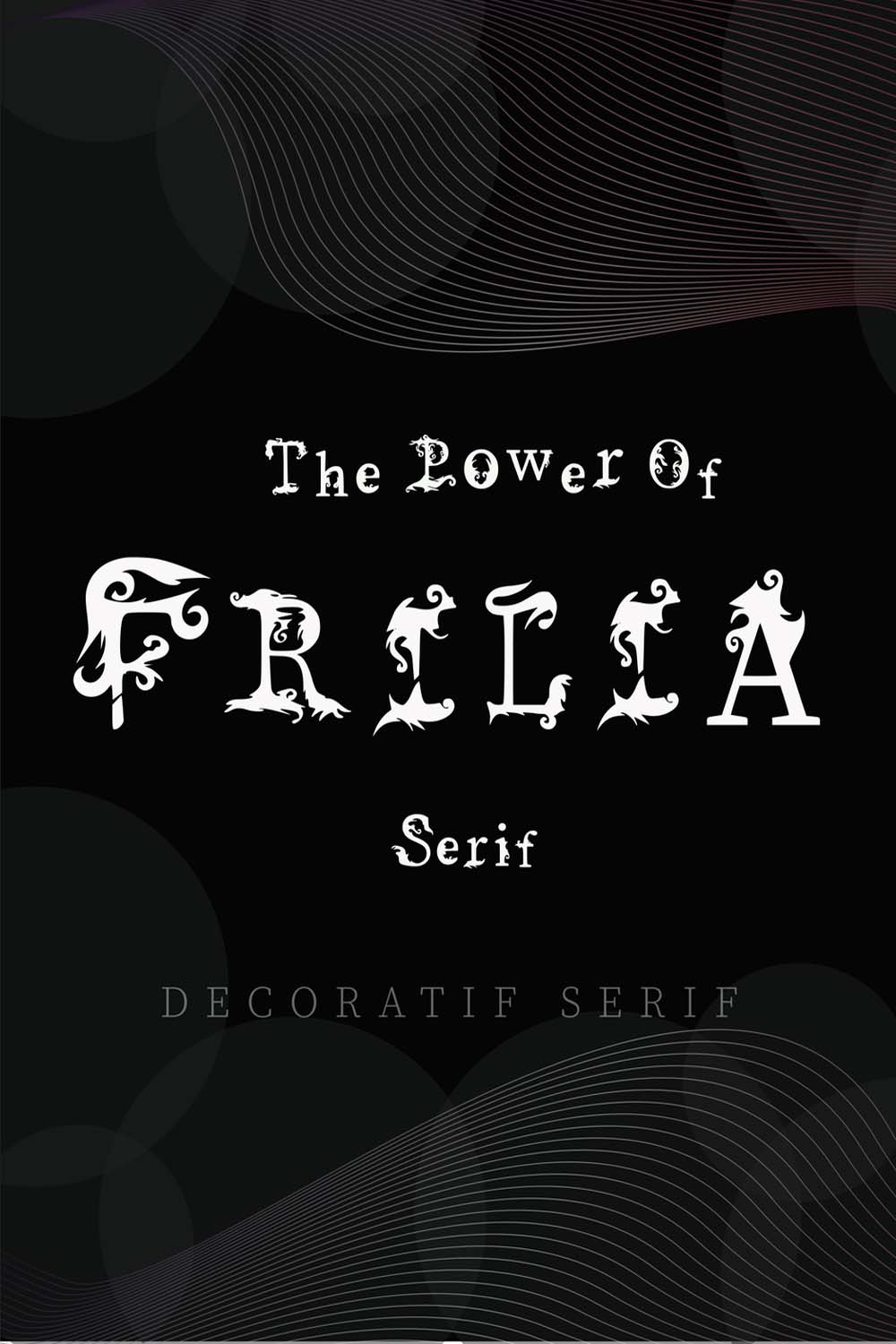 Frilia Power Serif pinterest preview image.