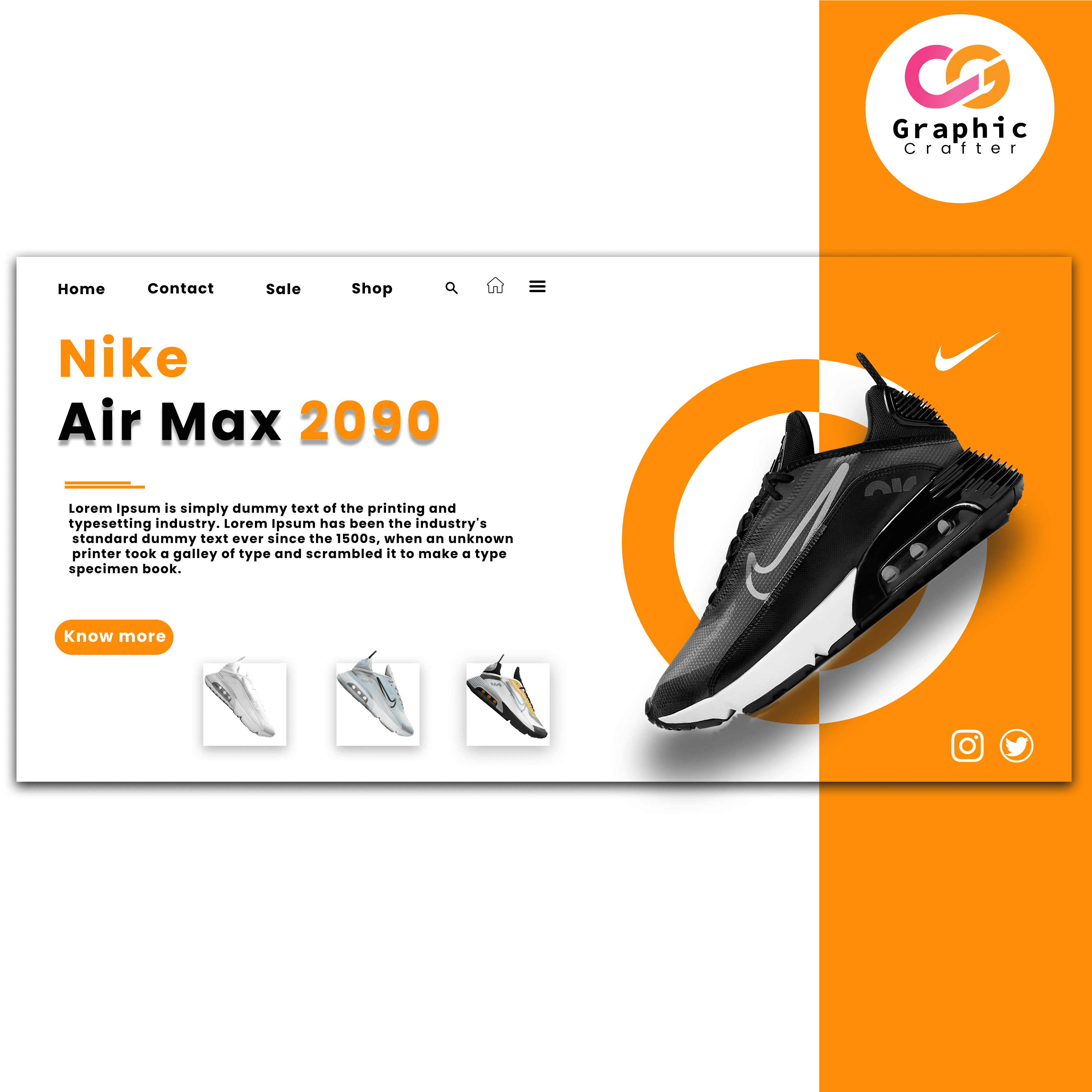 the ui design for your shoes product preview image.