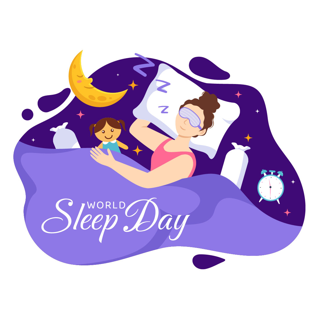 12 World Sleep Day Illustration cover image.