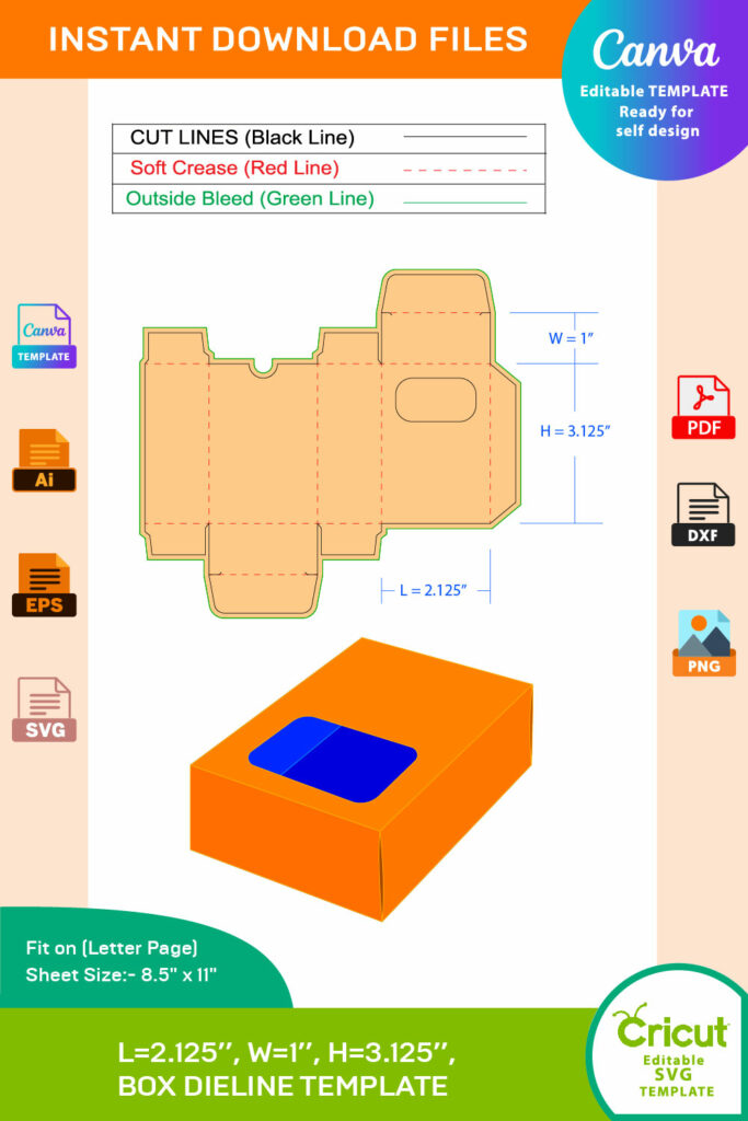 Soap Display Box, Dieline Template, Svg, Eps, Pdf, Dxf, Ai, Png, Jpeg 