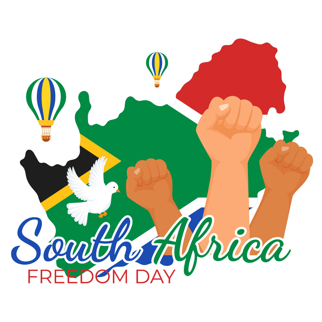 12 South Africa Freedom Day Illustration preview image.