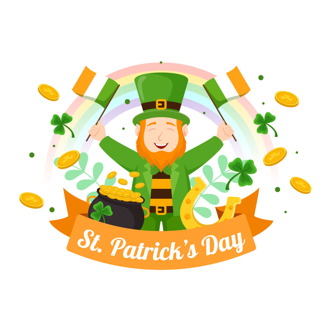 14 Happy St Patrick's Day Illustration cover image.