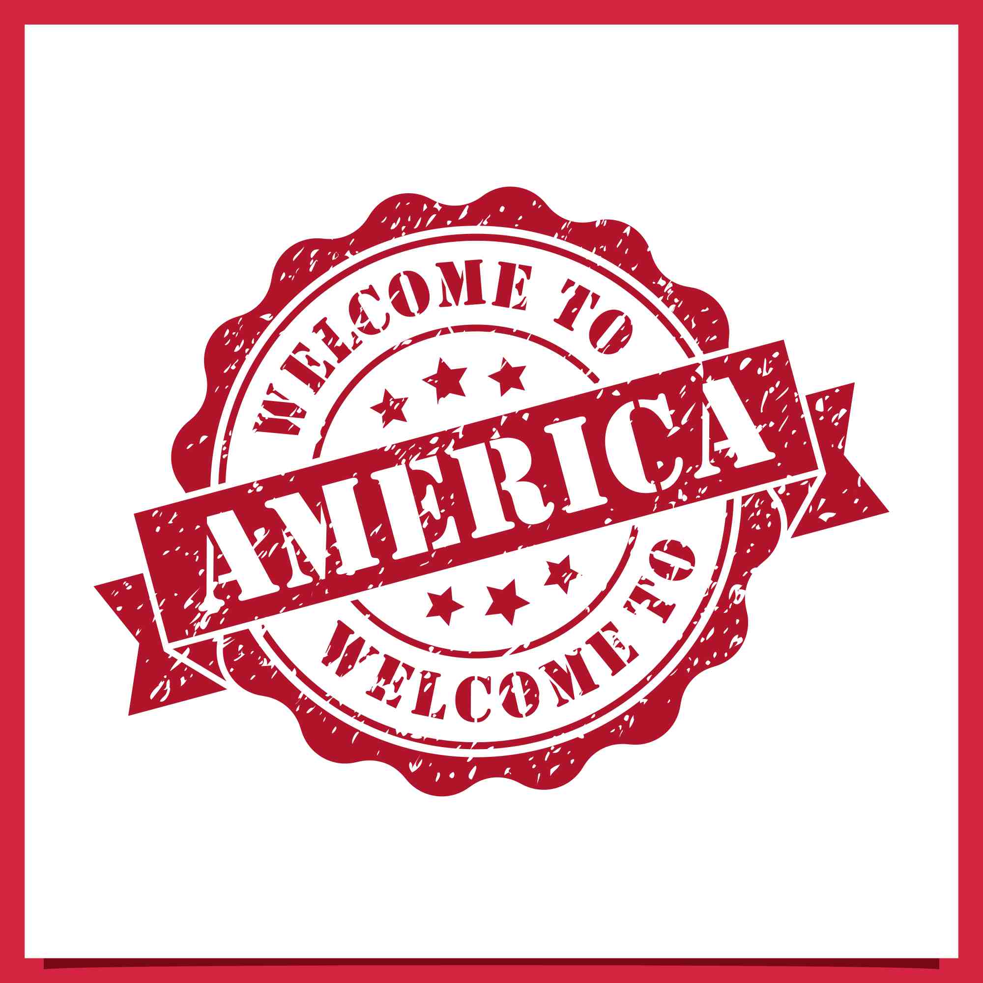 welcome to america vector stamps design collection - $4 preview image.