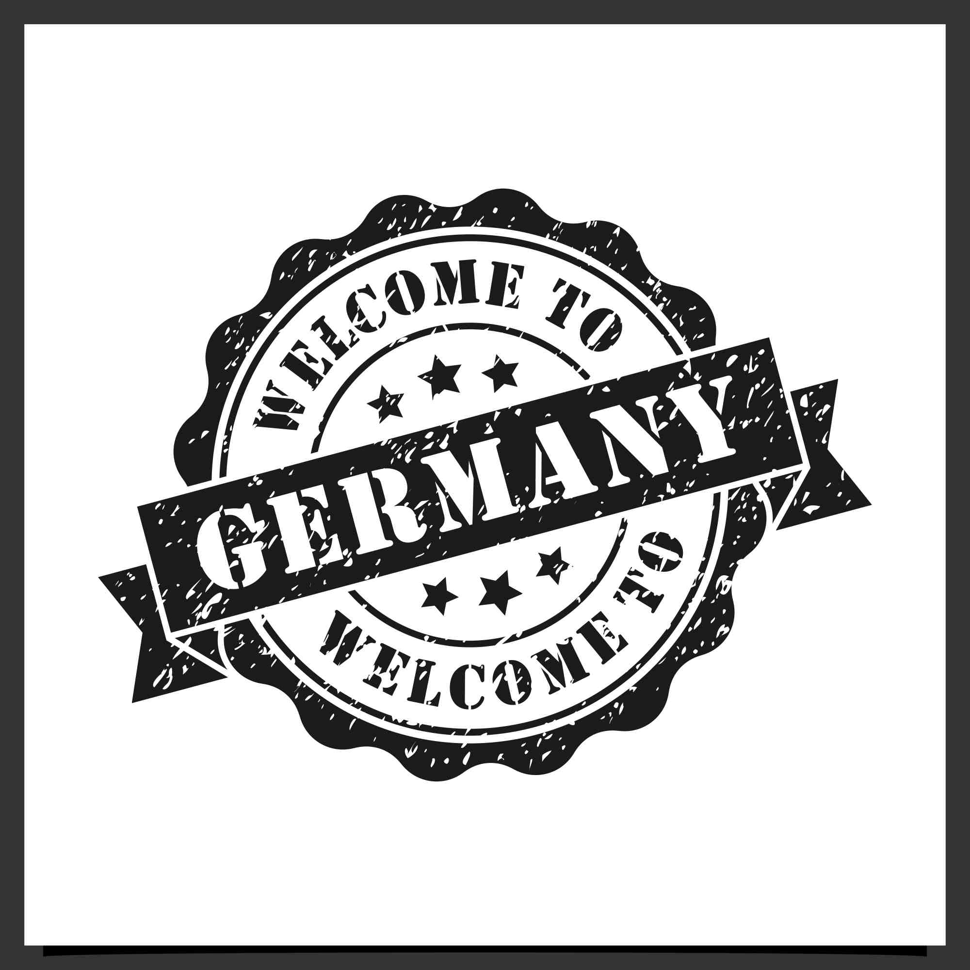 welcome to germany stamps vector logo design collection - $4 preview image.
